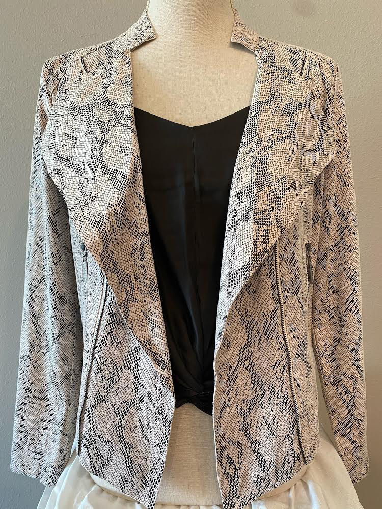 Snakeskin-print jacket